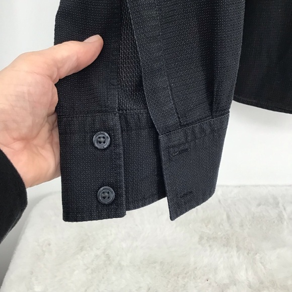 BOSS Hugo Boss Men’s Casual Button-Down Textured Shirt Black Career Size Large - Picture 5 of 8